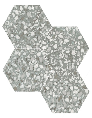 DURSTONE SIX Terazzo Керамогранит Sage 23x27 глазурованный матовый