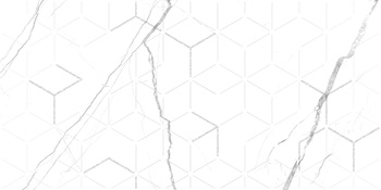 GT124VG Декор кер. Силуэт / Siluet Бел. 25x50 _ 1\7