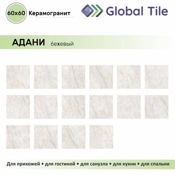 GT606019202SPR Керамогранит Адани / Adani Беж. 60x60 _ 1\54,72