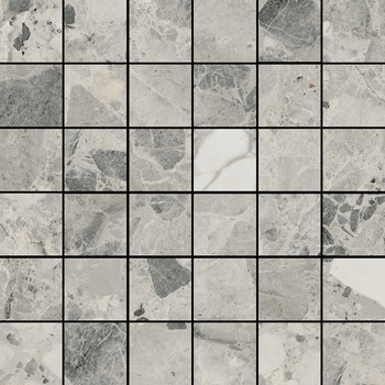 Italon Керамический гранит Continuum Мозаика Stone Grey 30x30 натуральный